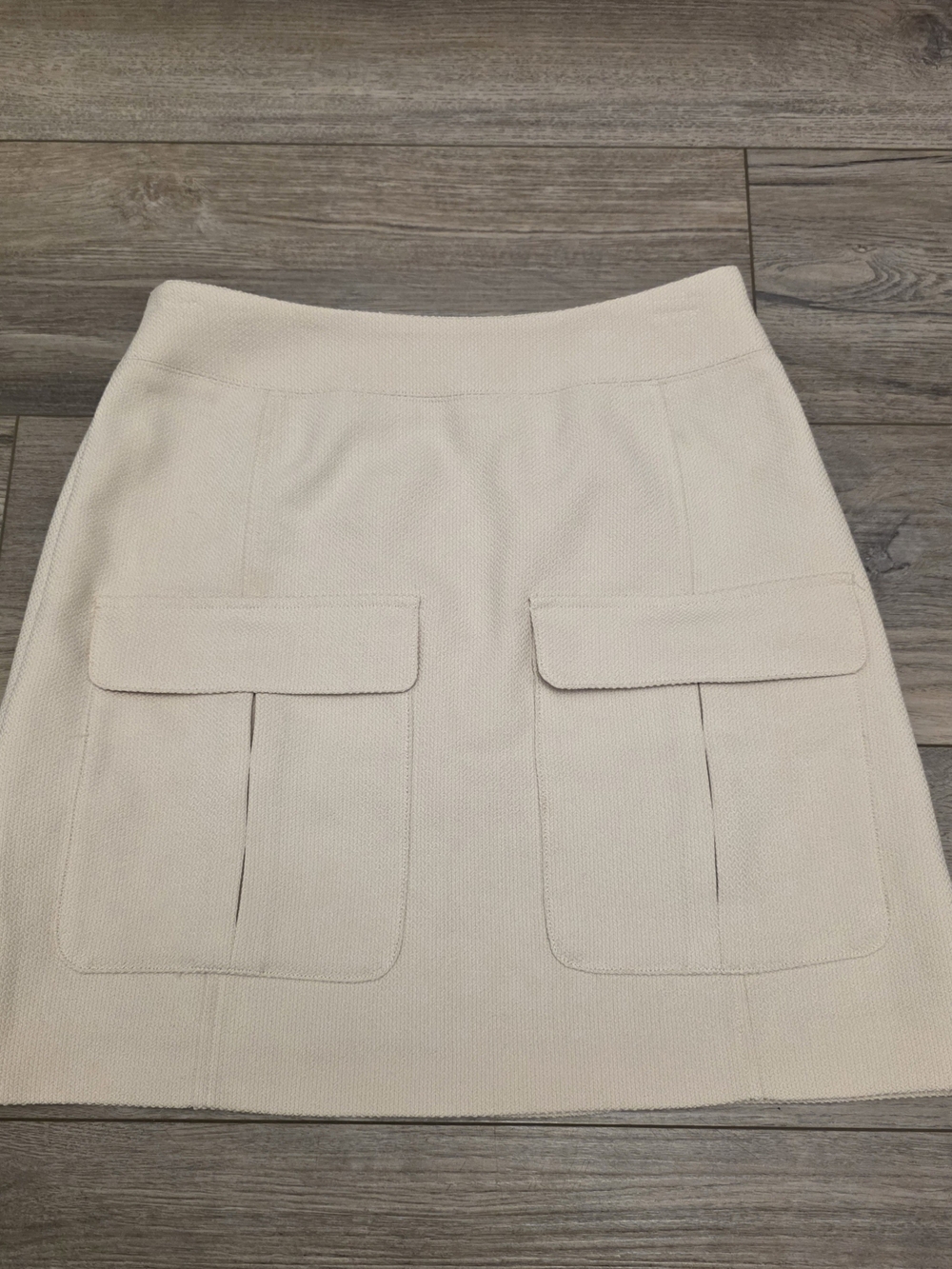 Skirt NWT H&M Beige Utility A-Line Mini with Oversized Front Pockets Size 6